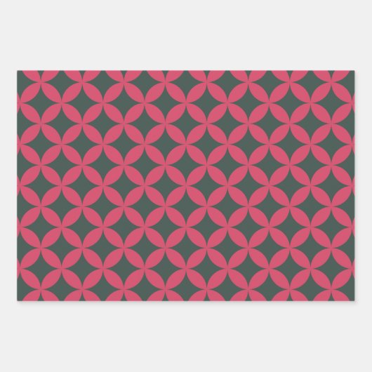 Mid-Century Mod Geometrische Retro Modern Kleurrij Inpakpapier Vel (Voorkant 3)