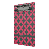 Mid-Century Mod Geometrische Retro Modern Pink & F Mini Klembord (Angled2)
