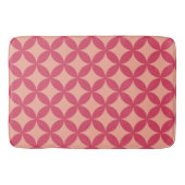 Mid-Century Mod Geometrische Retro Modern Roze Badmat (Voorkant)
