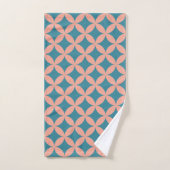 Mid-Century Mod geometrische retro moderne perzik  Bad Handdoek (Handdoek)