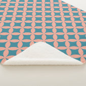 Mid-Century Mod geometrische retro moderne perzik, Sherpa Deken (3/4)