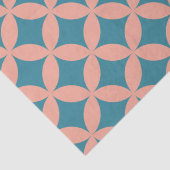 Mid-Century Mod geometrische retro moderne perzik Tissuepapier (Detail)