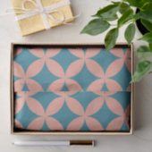 Mid-Century Mod geometrische retro moderne perzik Tissuepapier (Geschenk)