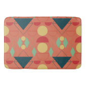 Mid Century Mod Oranje Geometric Badmat (Voorkant)