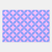Mid Century Mod Pattern in Pink and Periwinkle Inpakpapier Vel (Voorkant 2)