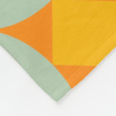 Mid Century Mod Quilt Tiles Pattern Retro Pastels Fleece Deken (Hoek)