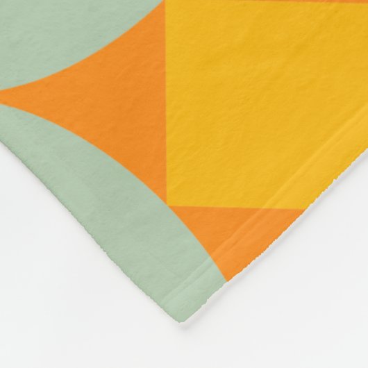 Mid Century Mod Quilt Tiles Pattern Retro Pastels Fleece Deken (Hoek)