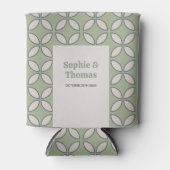 Mid Century Mod Retro Bruiloft Olijfgroen Blikjeskoeler (Voorkant)