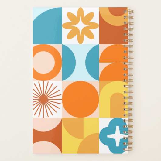 Mid Century Mod Shapes Planner (Achterkant)