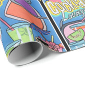 'Mid Century Mod Tropical Tiki Lounge' schilderij Cadeaupapier (Rol Hoek)