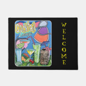 Mid Century Mod Tropical Tiki Lounge schildert op Deurmat (Voorkant)