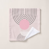 Mid Century Modern 06 Blush Roze Boho Arch Bad Handdoek (Wasdoekje)