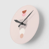 Mid Century Modern 07 Blush Roze  Boho Arch Ronde Klok (Hoek)