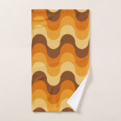 Mid Century Modern 1970s Wavy Stripe Pattern Bad Handdoek (Handdoek)