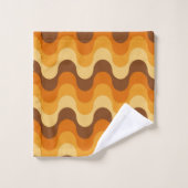 Mid Century Modern 1970s Wavy Stripe Pattern Bad Handdoek (Wasdoekje)