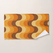 Mid Century Modern 1970s Wavy Stripe Pattern Bad Handdoek (Handdoek)