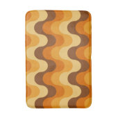 Mid Century Modern 1970s Wavy Stripe Pattern Badmat (Voorkant Verticaal)