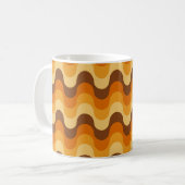 Mid Century Modern 1970s Wavy Stripe Pattern Koffiemok (Voorkant links)