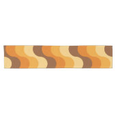 Mid Century Modern 1970s Wavy Stripe Pattern Korte Tafelloper (Horizontaal)