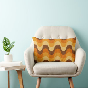 Mid Century Modern 1970s Wavy Stripe Pattern Kussen