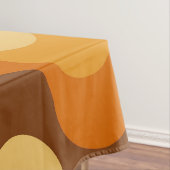 Mid Century Modern 1970s Wavy Stripe Pattern Tafelkleed (Voorbeeld)