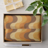 Mid Century Modern 1970s Wavy Stripe Pattern Tissuepapier (Geschenk)
