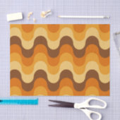 Mid Century Modern 1970s Wavy Stripe Pattern Tissuepapier (Craft)