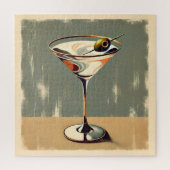 Mid Century Modern 1 Olive Martini schilderij Legpuzzel (Verticaal)