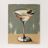 Mid Century Modern 1 Olive Martini schilderij Legpuzzel (Verticaal)