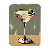 Mid Century Modern 1 Olive Martini schilderij Magneet (Verticaal)