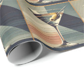 Mid Century Modern 2 Olive Martini Cocktail Hour Cadeaupapier (Rol Hoek)