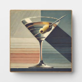 Mid Century Modern 2 Olive Martini Cocktail Hour Fotoplaat (Voorkant)