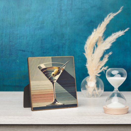 Mid Century Modern 2 Olive Martini Cocktail Hour Fotoplaat (Insitu)