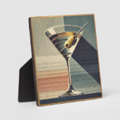 Mid Century Modern 2 Olive Martini Cocktail Hour Fotoplaat (Voorkant)