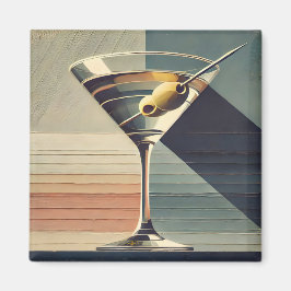 Mid Century Modern 2 Olive Martini Cocktail Hour Magneet