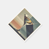 Mid Century Modern 2 Olive Martini Cocktail Hour Servet (Hoek)