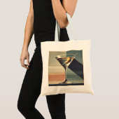 Mid Century Modern 2 Olive Martini Cocktail Hour Tote Bag (Voorkant (product))