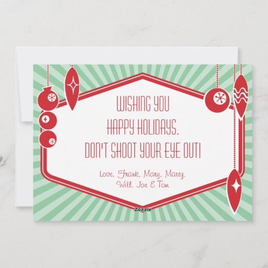 Mid-Century Modern 2-Sided Holiday Photo Card Feestdagenkaart (Achterkant)