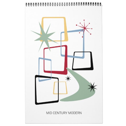 Mid Century Modern #3 Originele Kunst Retro Kalender (Hoes)