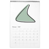 Mid Century Modern #3 Originele Kunst Retro Kalender (Feb 2027)