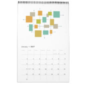 Mid Century Modern #3 Originele Kunst Retro Kalender (Jan 2027)