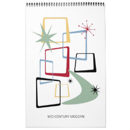 Mid Century Modern #3 Originele Kunst Retro Kalender