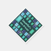 Mid Century Modern 40th Birthday Blauwgroen Servet (Hoek)