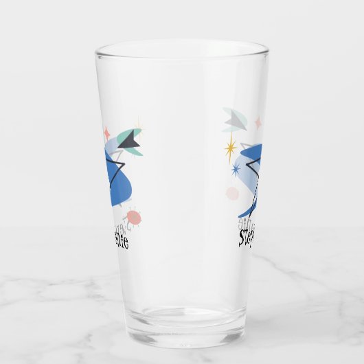 Mid Century Modern 50s Persoonlijke naam Glas (Rechts)