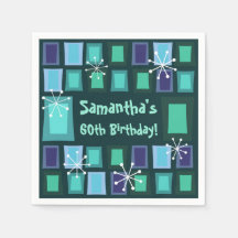 Mid Century Modern 60th Birthday Blauwgroen