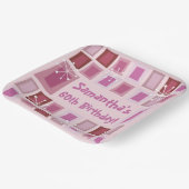 Mid Century Modern 60th Birthday Roze Papieren Bordje (Gebogen)