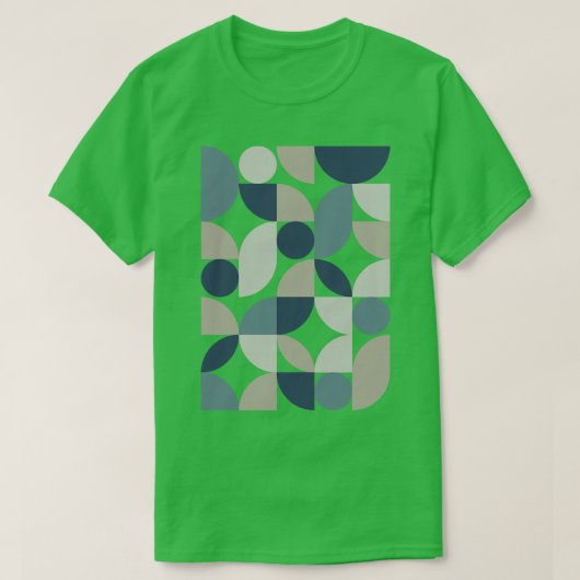 Mid Century Modern Abstract 26 Navy grijs T-shirt (Design voorkant)