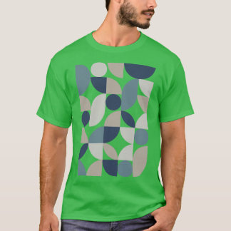 Mid Century Modern Abstract 26 Navy grijs T-shirt