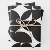 Mid Century Modern Abstract 26 Zwart-wit Inpakpapier Vel (In situ)