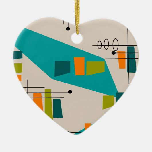 Mid-Century Modern Abstract #55 Keramisch Ornament (Voorkant)